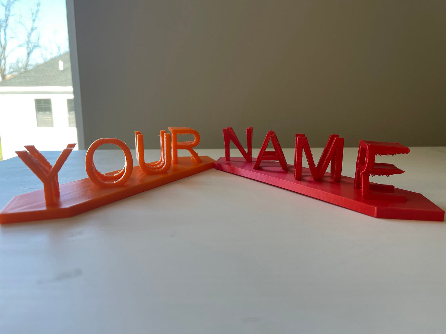 Illusion Name Tag | Custom Name Plate | 3D printed | Cool Tech Gift