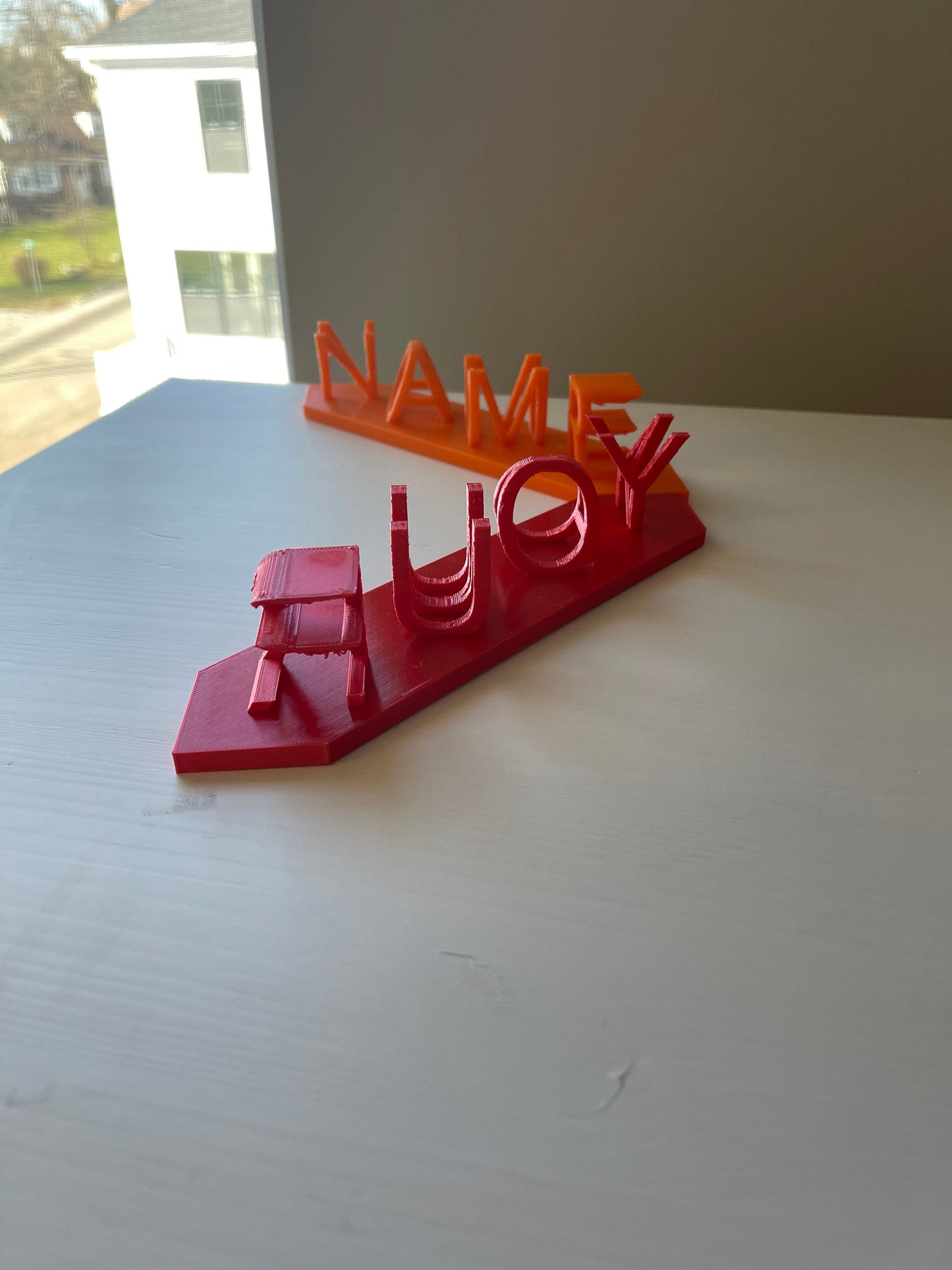 Illusion Name Tag | Custom Name Plate | 3D printed | Cool Tech Gift