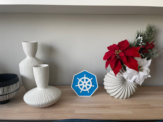 Kubernetes Wall Art - 7 inches  | Bookcase Shelf Art