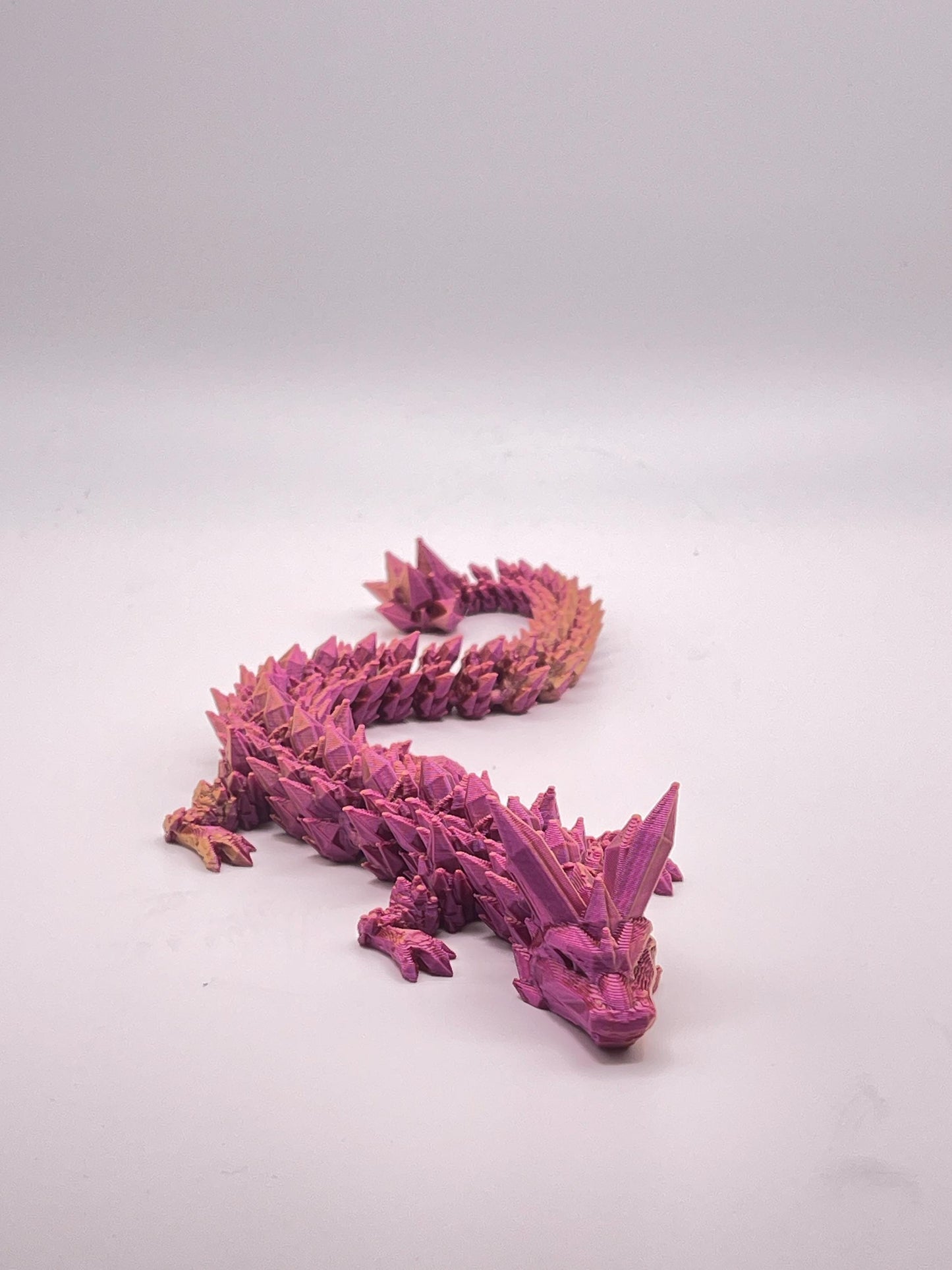 3D Printed Dragon and Egg: Shiny Purple/Gold