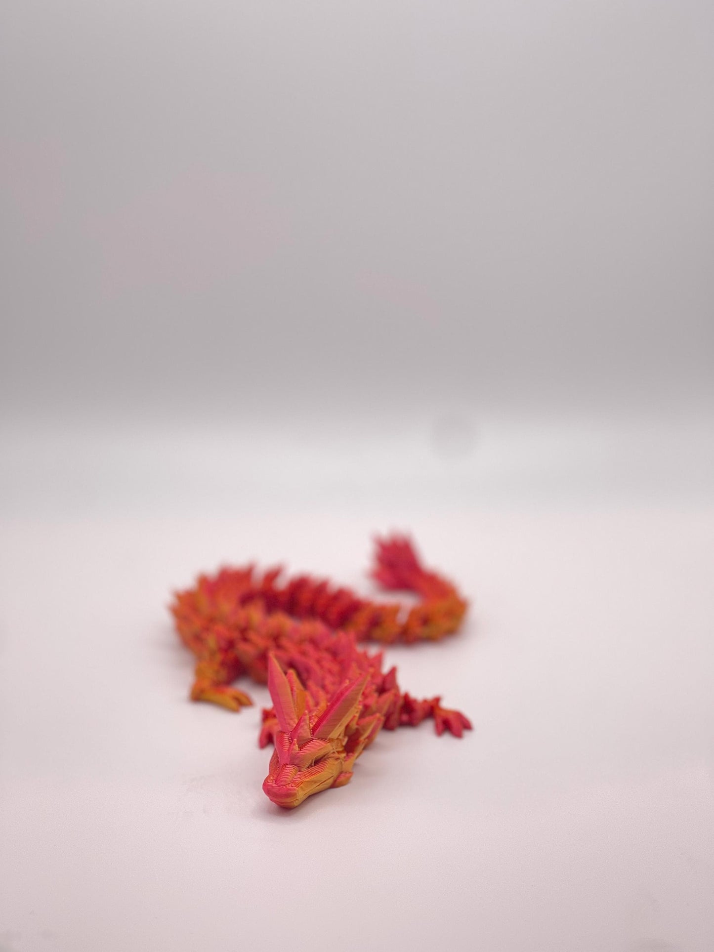 3D Printed Dragon and Egg: Shiny Red/Gold