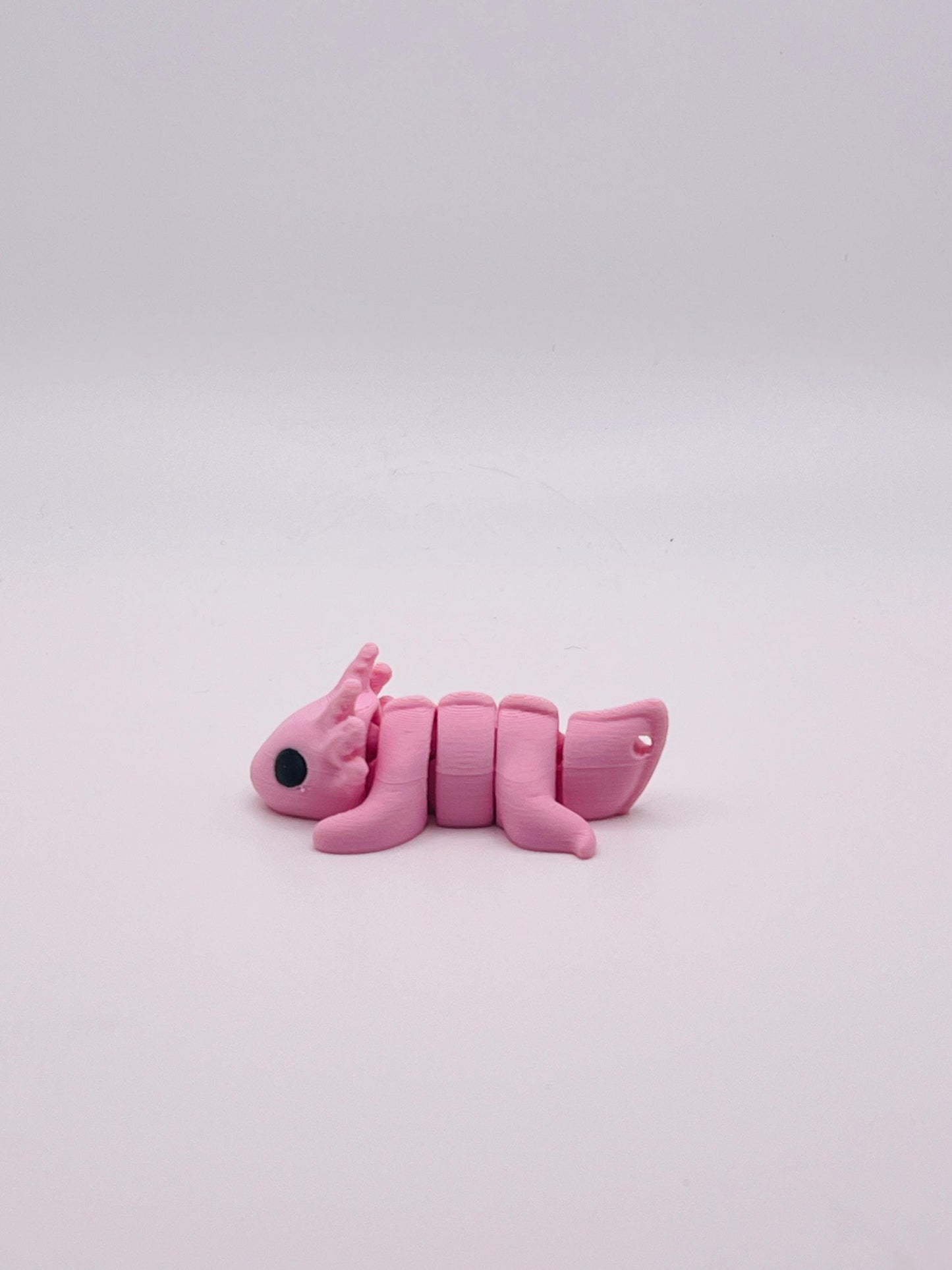 Cotton Candy Pink Axolotl Keychain