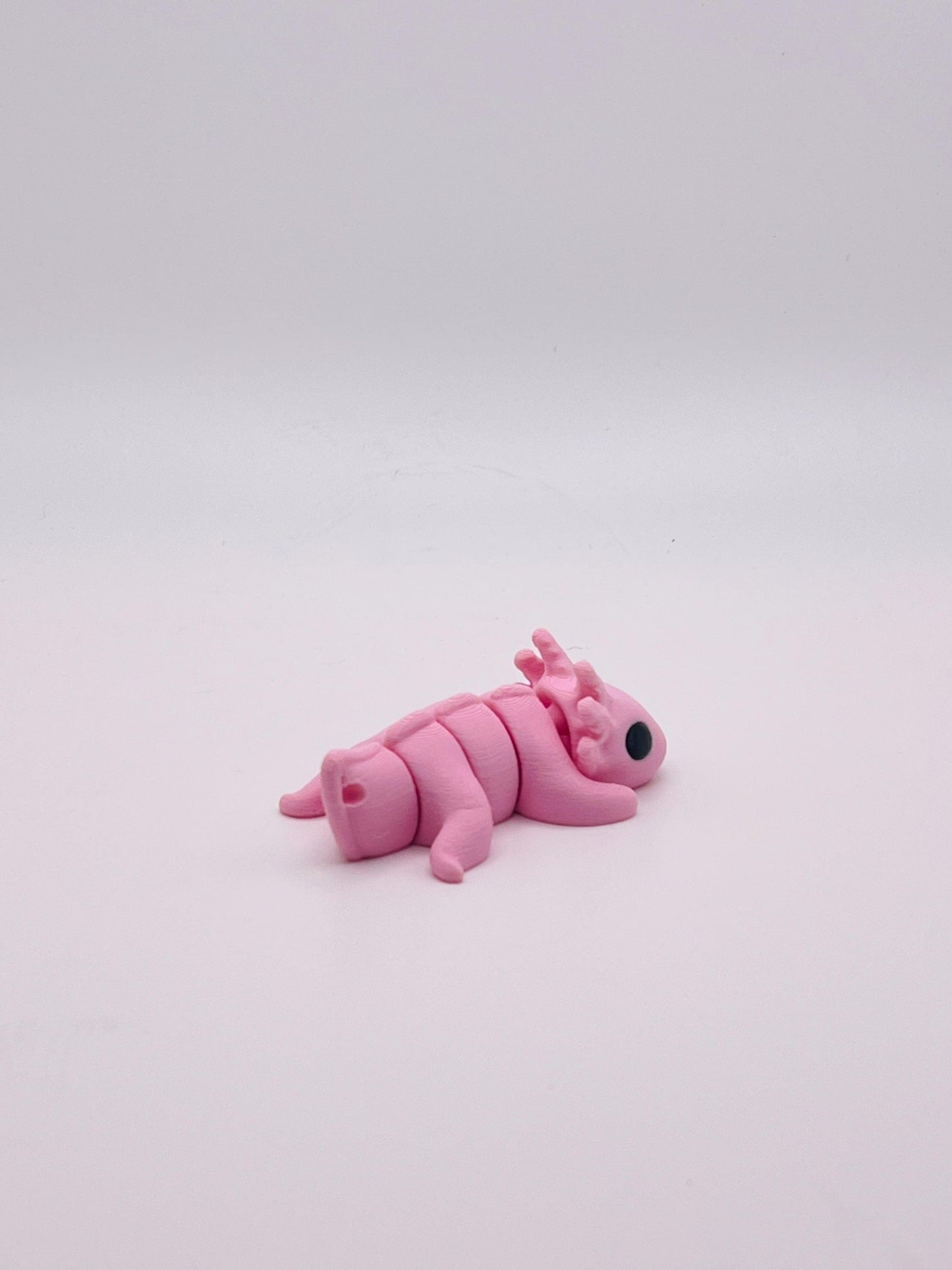 Cotton Candy Pink Axolotl Keychain