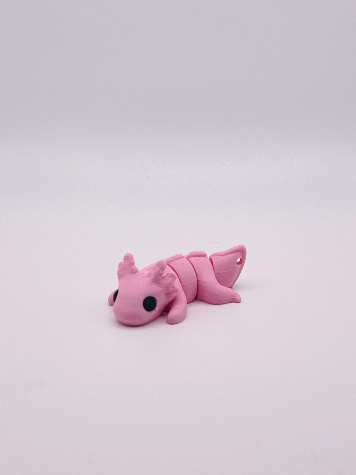 Cotton Candy Pink Axolotl Keychain